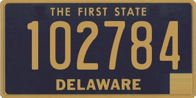 DE license plate 102784