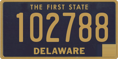 DE license plate 102788