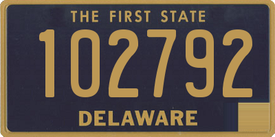 DE license plate 102792