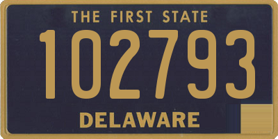 DE license plate 102793