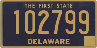 DE license plate 102799