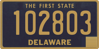 DE license plate 102803