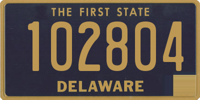 DE license plate 102804