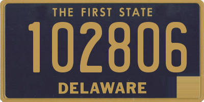 DE license plate 102806