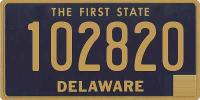 DE license plate 102820