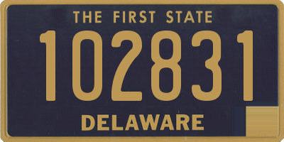 DE license plate 102831