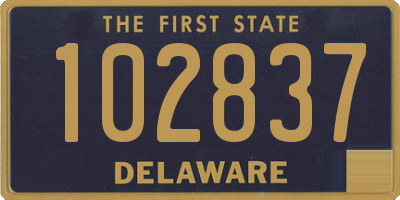 DE license plate 102837