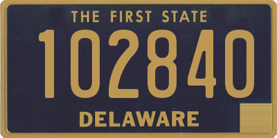 DE license plate 102840