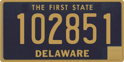 DE license plate 102851