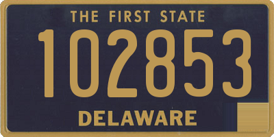 DE license plate 102853