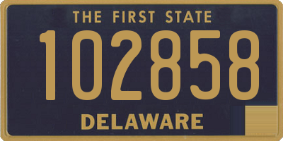 DE license plate 102858