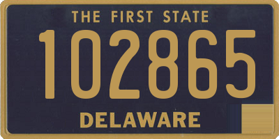 DE license plate 102865