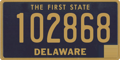 DE license plate 102868