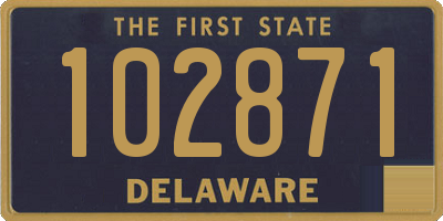 DE license plate 102871