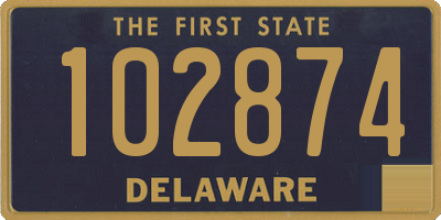 DE license plate 102874