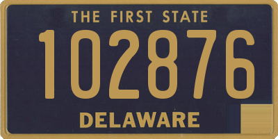 DE license plate 102876