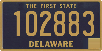 DE license plate 102883
