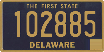 DE license plate 102885