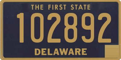 DE license plate 102892