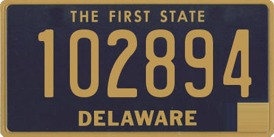 DE license plate 102894