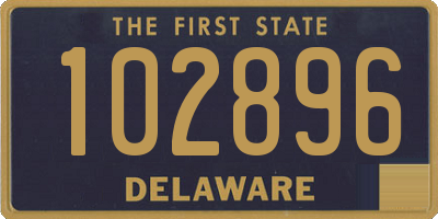 DE license plate 102896