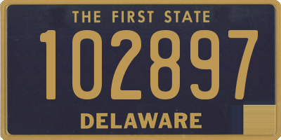 DE license plate 102897