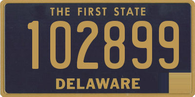 DE license plate 102899