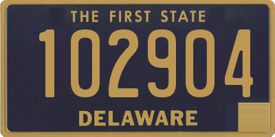 DE license plate 102904