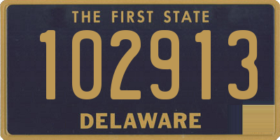 DE license plate 102913