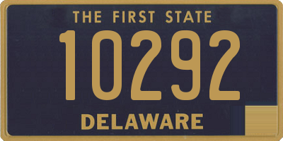 DE license plate 10292