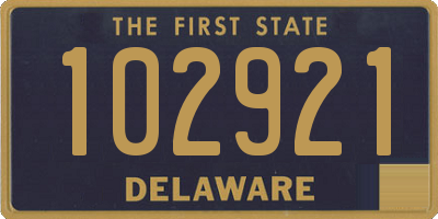 DE license plate 102921