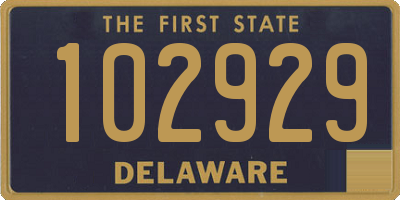 DE license plate 102929