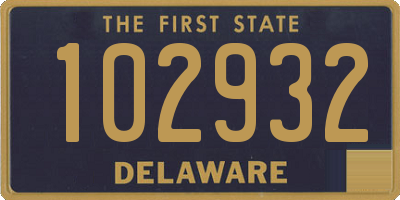 DE license plate 102932