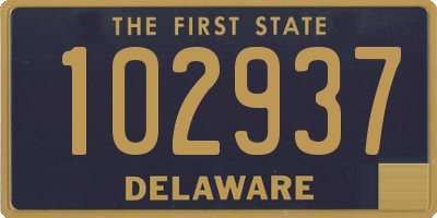DE license plate 102937