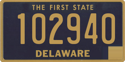 DE license plate 102940