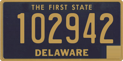 DE license plate 102942