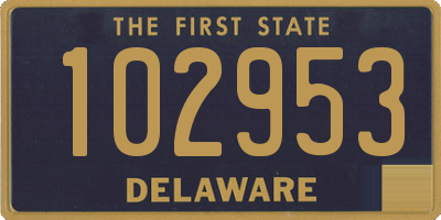 DE license plate 102953