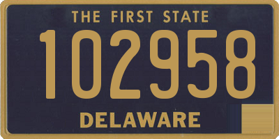 DE license plate 102958
