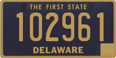 DE license plate 102961