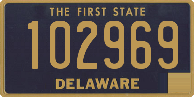 DE license plate 102969