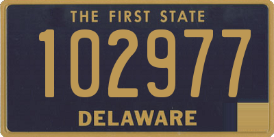 DE license plate 102977