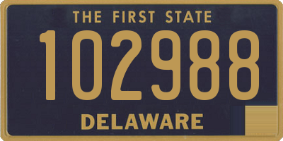 DE license plate 102988
