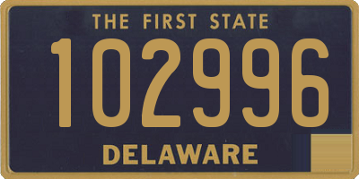 DE license plate 102996