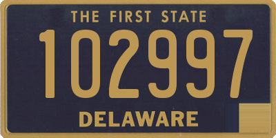 DE license plate 102997