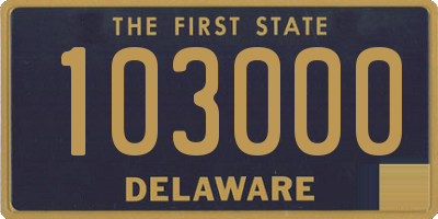 DE license plate 103000