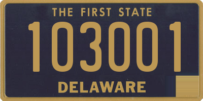 DE license plate 103001