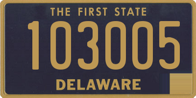 DE license plate 103005