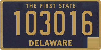 DE license plate 103016