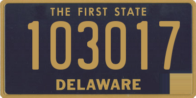 DE license plate 103017