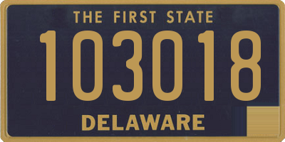 DE license plate 103018